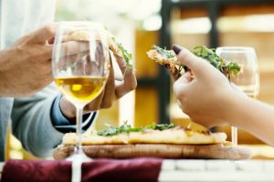 Pizza and wine at Bardstown restaurant