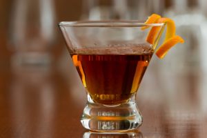 Orange Bourbon Cocktail on bar at Bardstown Restaurants